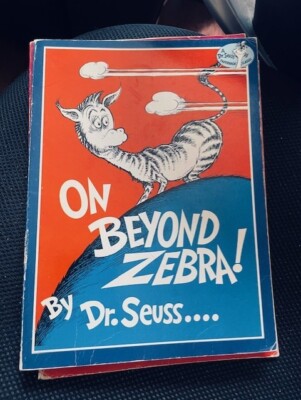 On Beyond Zebra Dr. Seuss First Edition 1955 Rare Discontinued  BANNED OOP Book