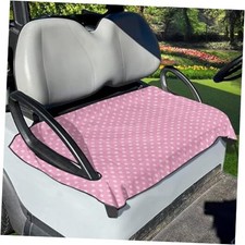 Golf Cart Seat Cover Summer Golf Cart Seat Towel with Holes Pink Dots