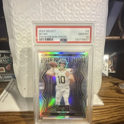 Panini Select Phenomenon Silver Prizm Rookie PSA 10 Bo Nix #4 Denver Broncos NFL