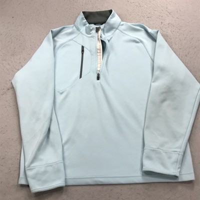 Zero Restriction Golf Jacket Mens Large Light Blue Z500 1/4 Quarter Zip Tour