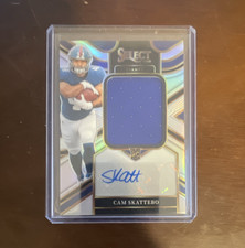 Panini 2025 Select Cam Skattebo Giants Jumbo Rookie Sig Swatches White /249