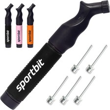 SPORTBIT Ball Pump for Sports Balls - Push Pull Inflating System - Black
