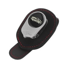 Pince universelle pour lunettes voiture daim métal noir 10x4cm 2 pcs