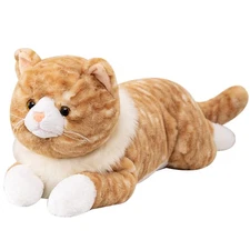 Cat Weighted Stuffed Animals, 3.9 Lbs Weighted Cat Plush Toy Realistic Cat Weig
