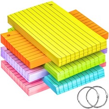 MotBach 180Pcs Colored Index Cards 4x6 Inch Flash 4" x 6", Multicolor