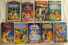 9 VHS Disney Family Mary Poppins Alice Fox Barefoot Beauty Jungle Cinderella Lad
