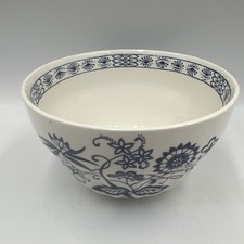 Vintage J & G Meakin Classic Blue Nordic Open Sugar Bowl D 11.5cm Blue White Vgc