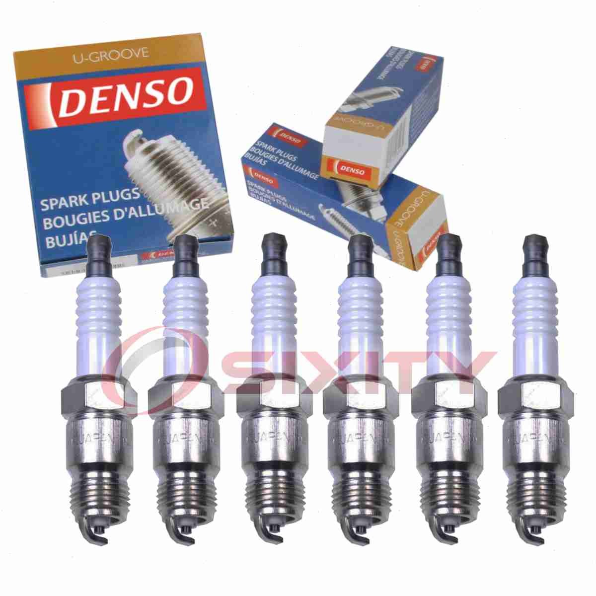 6 pc Denso Standard U-Groove Spark Plugs for 1982-1993 Chevrolet S10 2.8L V6 zv