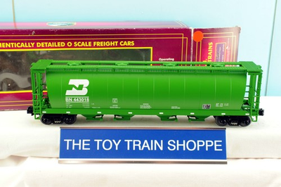 #ad #ad MTH PREMIER 97432 BURLINGTON NORTHERN 4 BAY CYLINDRICAL HOPPER CAR. NEW IN BOX. $44.95