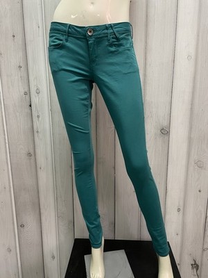 GUESS Sexy Curve Jegging Damen Slim Fit Stretch Jeans Grün Größe 28/44 IT (M)
