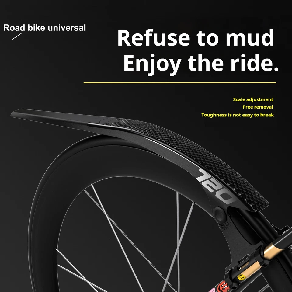 ENLEE Bicycle Adjustable Fenders Front/Rear Tire Wheel Mudguard Quick Release - Image 3 of 4