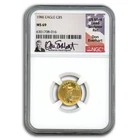 1986 1/10 oz American Gold Eagle MS-69 NGC (Everhart)