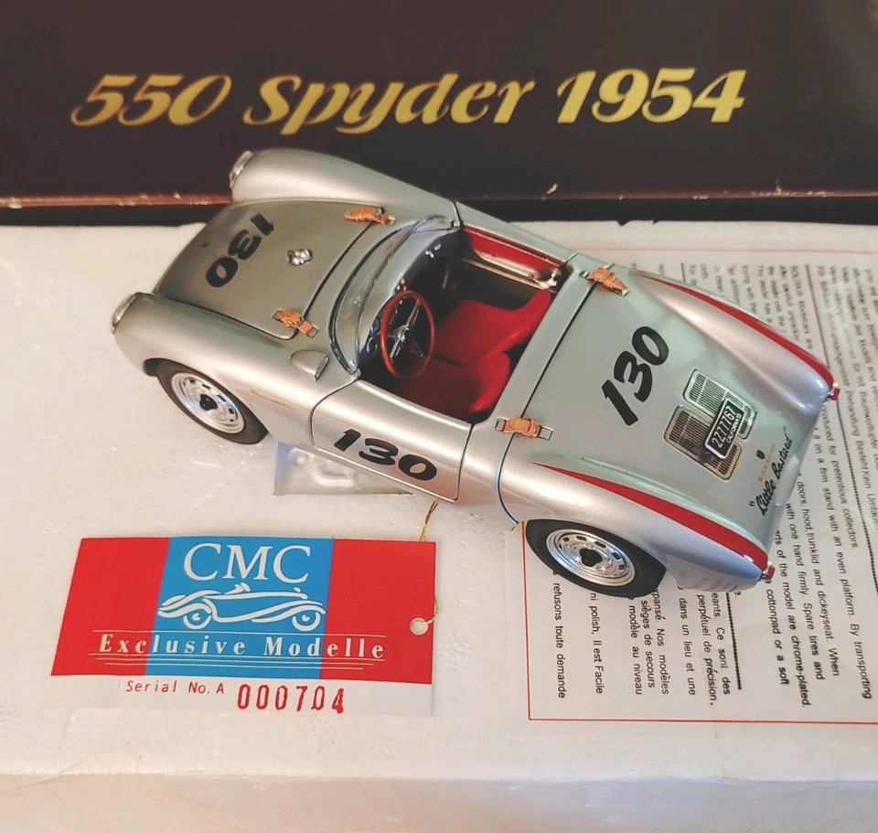 CMC M-004 Porsche 550 Spyder 1954 " James Dean Little Bastard" Maßstab 1:24 - Bild 2 von 4