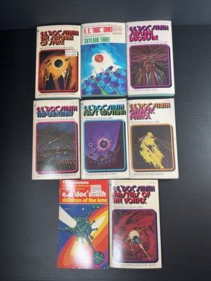 EE Doc Smith The Famous Lensman & Skylark Paperbacks 8 Books READ 1970 s