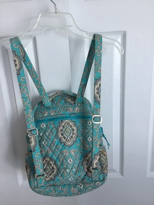 Vera Bradley Teal Quilted Backpack Mini Backpack - Cotton | Vera Bradley – Vera Bradley Outlet  main image 3