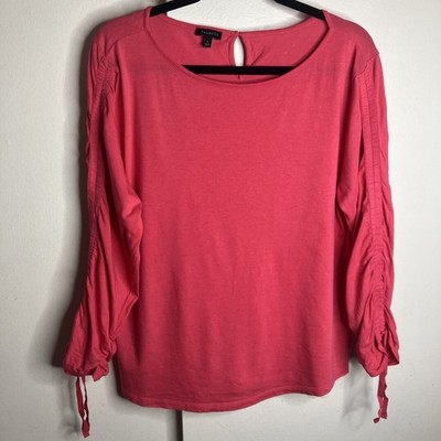 TALBOT S Size Large Adjustable Sleeve Modal Blend Lightweight Top Spring Summer