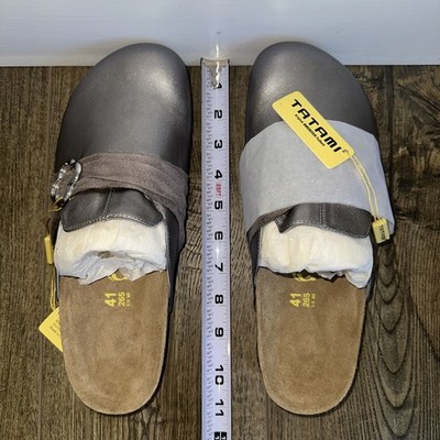 Birkenstock Tatami Pewter 265 Suede Clog Mule 41 Women NWOB Rare