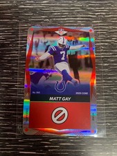 2025 Uno Elite Core Red Foil - MATT GAY #065 Indianapolis Colts Football