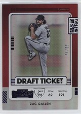 2021 Panini Contenders Draft Ticket Purple 77/99 Zac Gallen #98 2s2