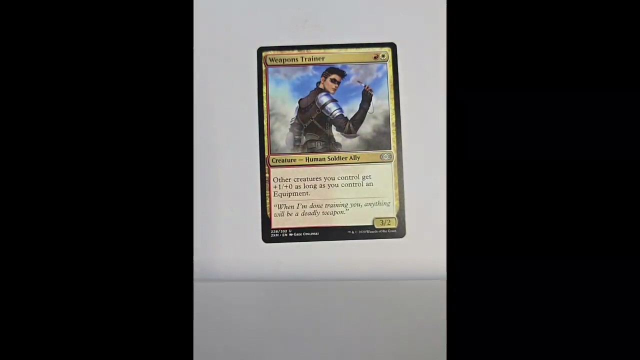 Weapons Trainer 228 Uncommon Double Masters Magic: The Gathering Lightly Played
