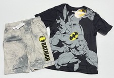 DC Comics Batman - Boy's 2 Piece Set - Shirt  Shorts - Black / Gray - Size 8
