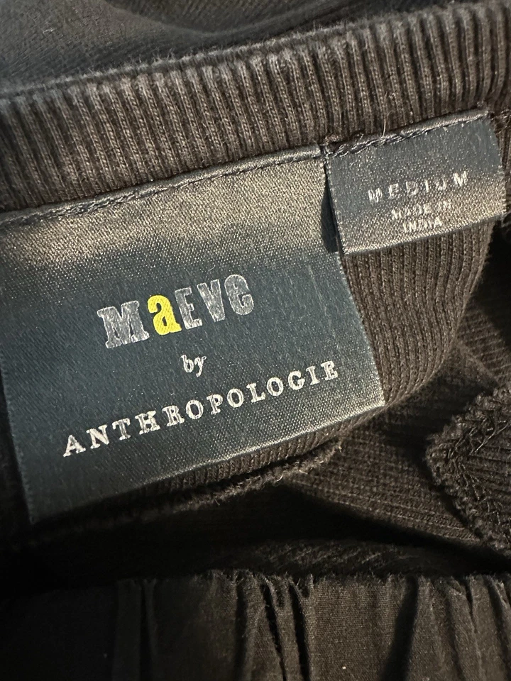 Anthropologie Maeve Crop Top M 镂空棉弹力极简主义波西米亚节日 — 第 4/4 张图片