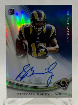 2013 TOPPS PLATINUM STEDMAN BAILEY RC AUTO WEST VIRGINIA MOUNTAINEER LEGEND