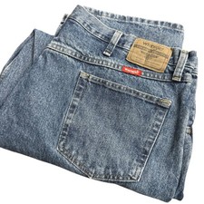 Wrangler Relaxed Fit Jeans Mens 42x29 Blue Denim Straight Leg Casual Pants