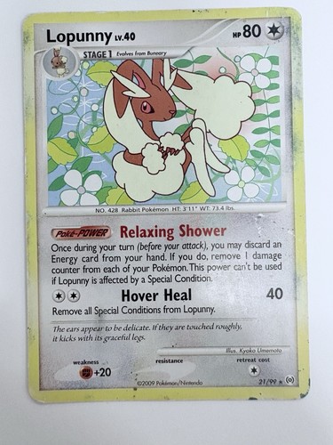 Lopunny 21/99 Rare Arceus Pokemon Heavily Played