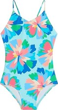 Kanu Surf Girls Hurricane Beach Sport UPF 50 One Piece Swimsuit, Kiana Blue, 2T