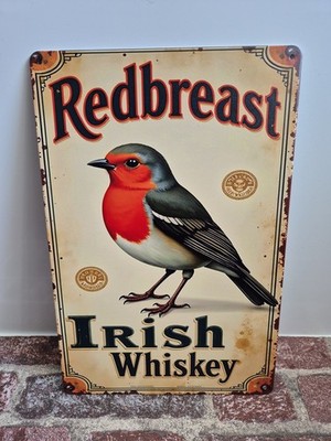 REDBREAST Irish Whiskey Schild Blechschild Pub Bar Deko Kneipe Vintage 30x20cm