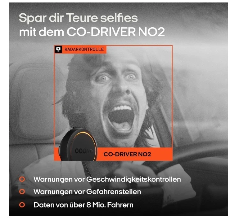 OOONO CO-Driver NO2 NEUES Modell 2025 Warnt vor Blitzer Gefahren Blitzerwarner - Bild 2 von 4