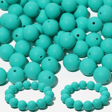 120Pcs 15Mm Bulk Silicone Beads for Pens and Keychain Making,Large Bead for Nec