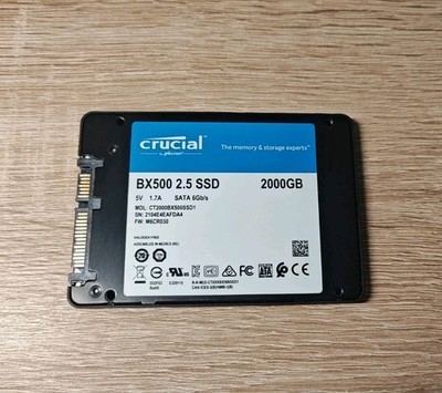 Crucial BX500 2000GB (2TB) SSD mit Windows 11 Pro | SATA | Festplatte | 2,5''