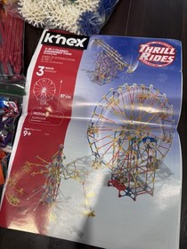 K'NEX 3 in 1 Classic Amusement Park Set 744 Pcs Complete 17035 Knex Open Box
