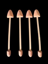 Antique 1930s - 2 Pairs Shoe Tree Shapers Stretchers Wood  Metal pink