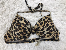 Vintage 2012 Victoria  s Secret 34B Push Up Leopard Print Swim Top