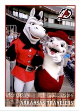 2014 Arkansas Travelers Grandstand #32 Ace and Otey Mascots - NM Baseball Card