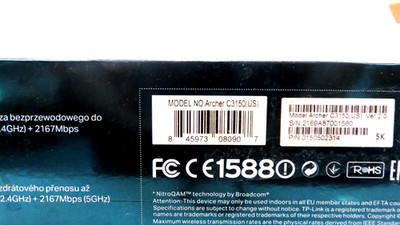 TP-Link Archer C3150 V2 Wireless Router   Dual-Band AC3150  MU-MIMO  Black USED