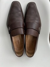 Gucci Men’s Broadwick Loafers Brown Leather US 6.5 Made In Italy Quiet Luxury