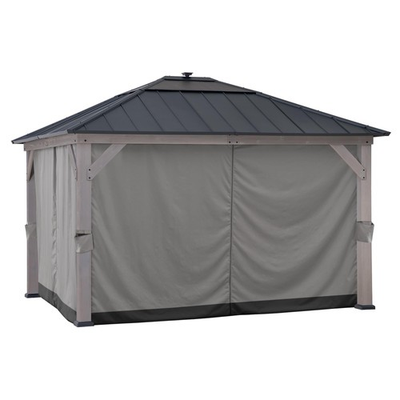 #ad Sunjoy Four Side Privacy Side Wall Curtain Set for 11 x 13 ft Gazebo UV Resi... $300.29