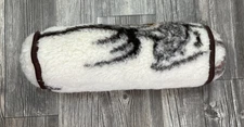 Polish Wool Sherpa Neck Roll Pillow Czysta Zywa Welna 17x6