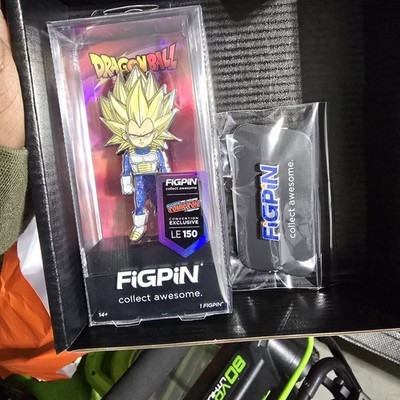 FiGPiN Super Saiyan Vegeta NYCC 2025 Exclusive LE 150! In hand W Logo