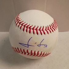 Jose Lobaton Autographed Rawlings Baseball Washington Nationals MLB Catcher