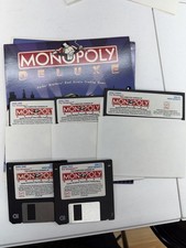 Monopoly Deluxe CIB Vtg Virgin Games Windows 3.1 IBM PC 5x 3.5" Disk 1992