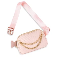 Belt Bag for ，Luxury Chain Crossbody Bag Leather Fanny Pack，Mini Everywhere C...