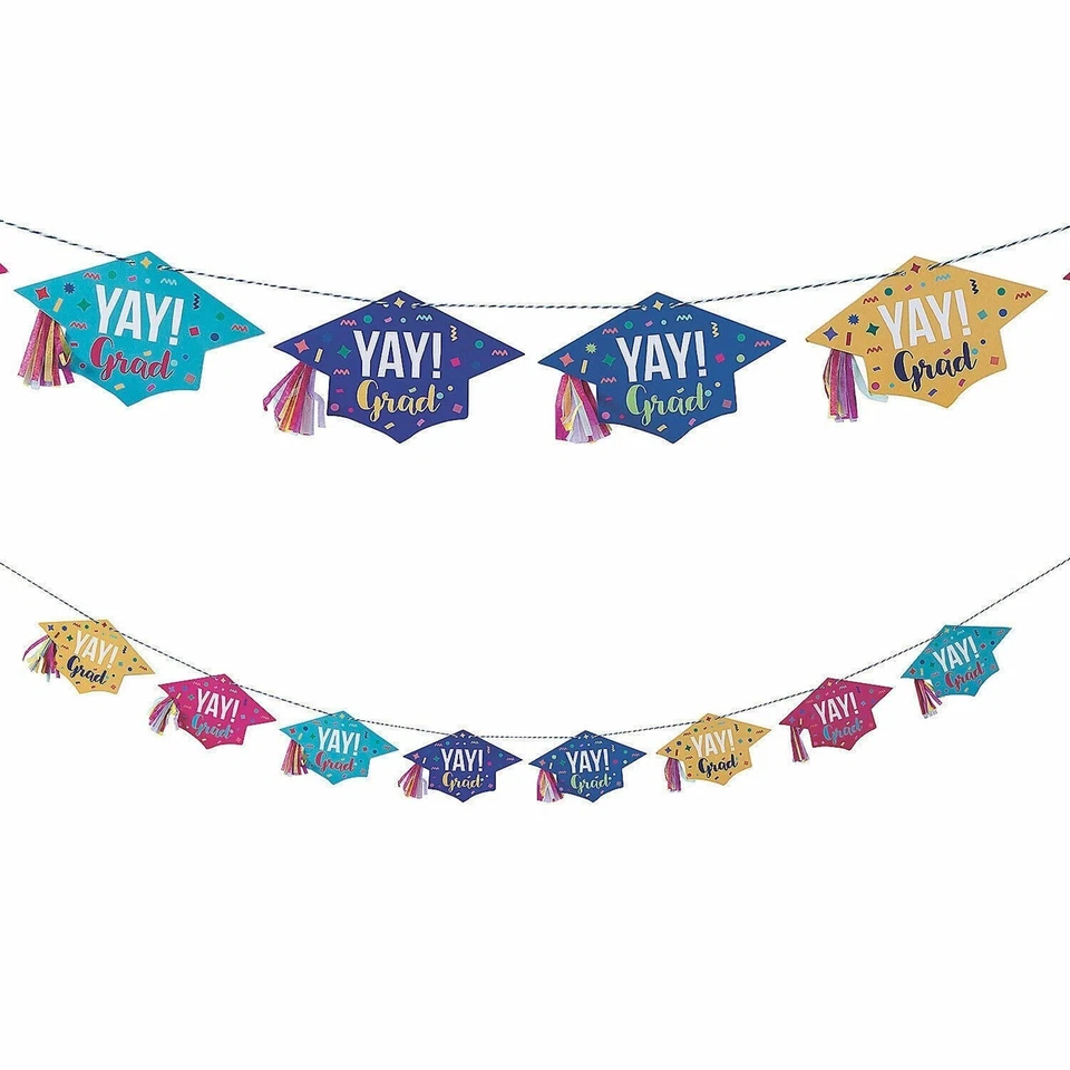 CANTIDAD = 2; Guirnalda Fiesta Graduación Decoración Multicolor 13944591 Felicidades Niña Graduación Foto 3 de 3