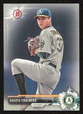 2017 Bowman DAKOTA CHALMERS #/499 Silver Border card OAKLAND A's ATHLETICS