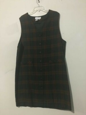 Baxter & Wells Size 18 Tartan Plaid Check Olive Brown Button Dress Women Stylish | eBay Baxter & Wells Size 18 Tartan Plaid Check Olive Brown Button Dress Women Stylish | eBay