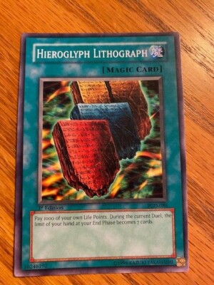 Yu-Gi-Oh! Card HIEROGLYPH LITHOGRAPH PGD-086 - 1st Edition - Never Played